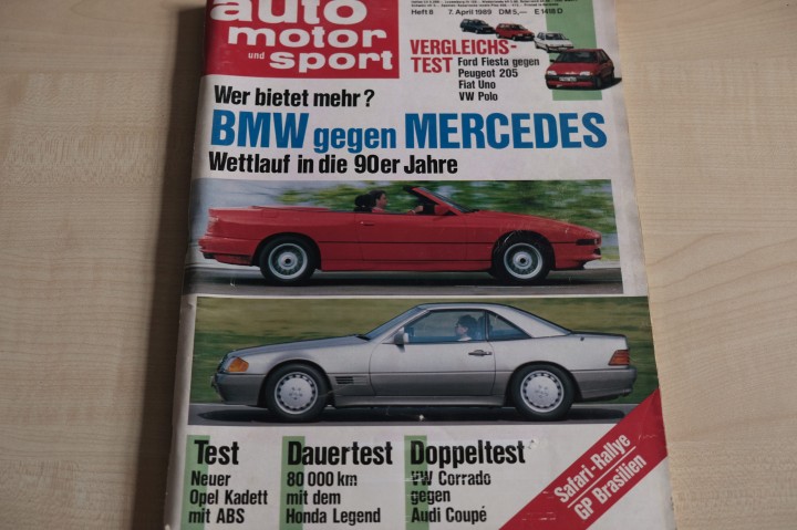 Deckblatt Auto Motor und Sport (08/1989)